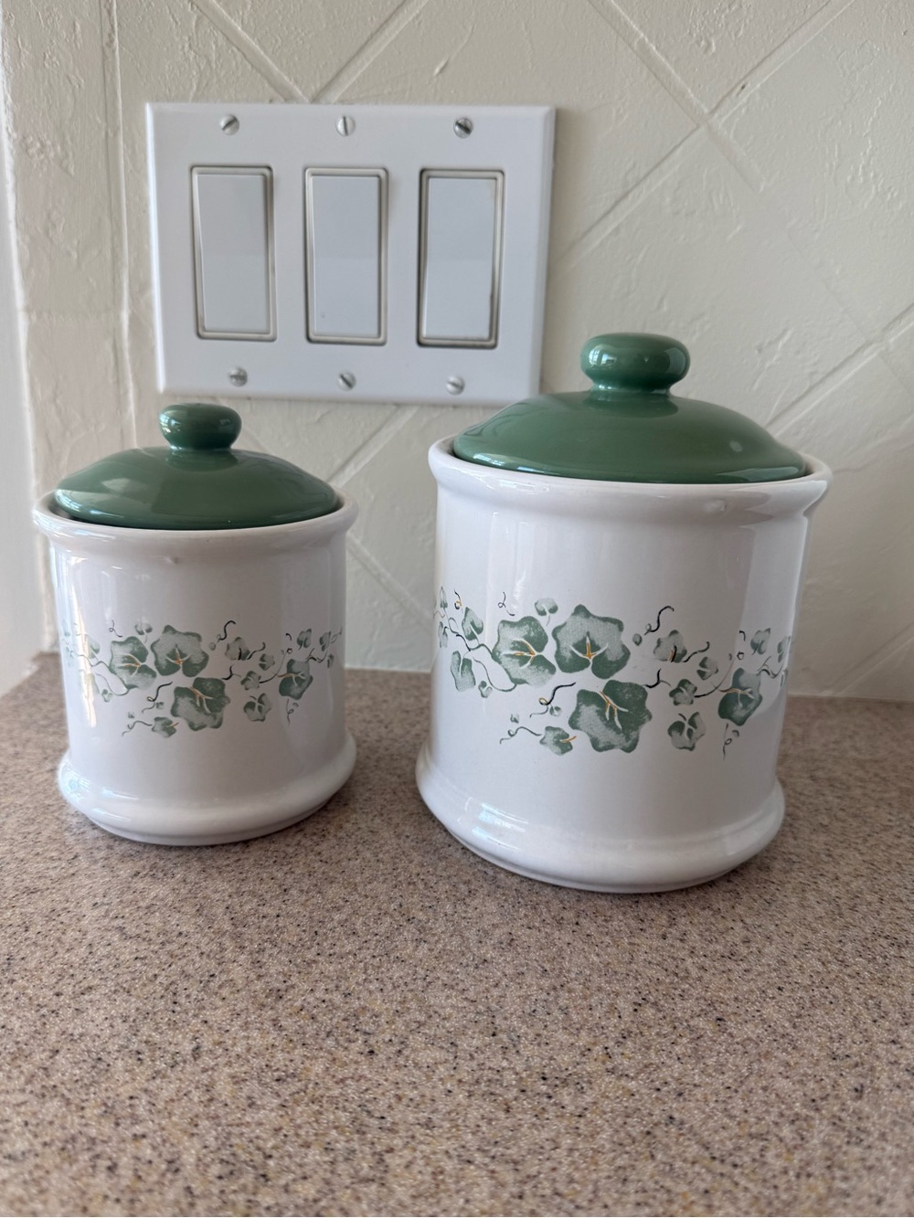 Corelle Coordinates Callaway Green Ivy Canister Set